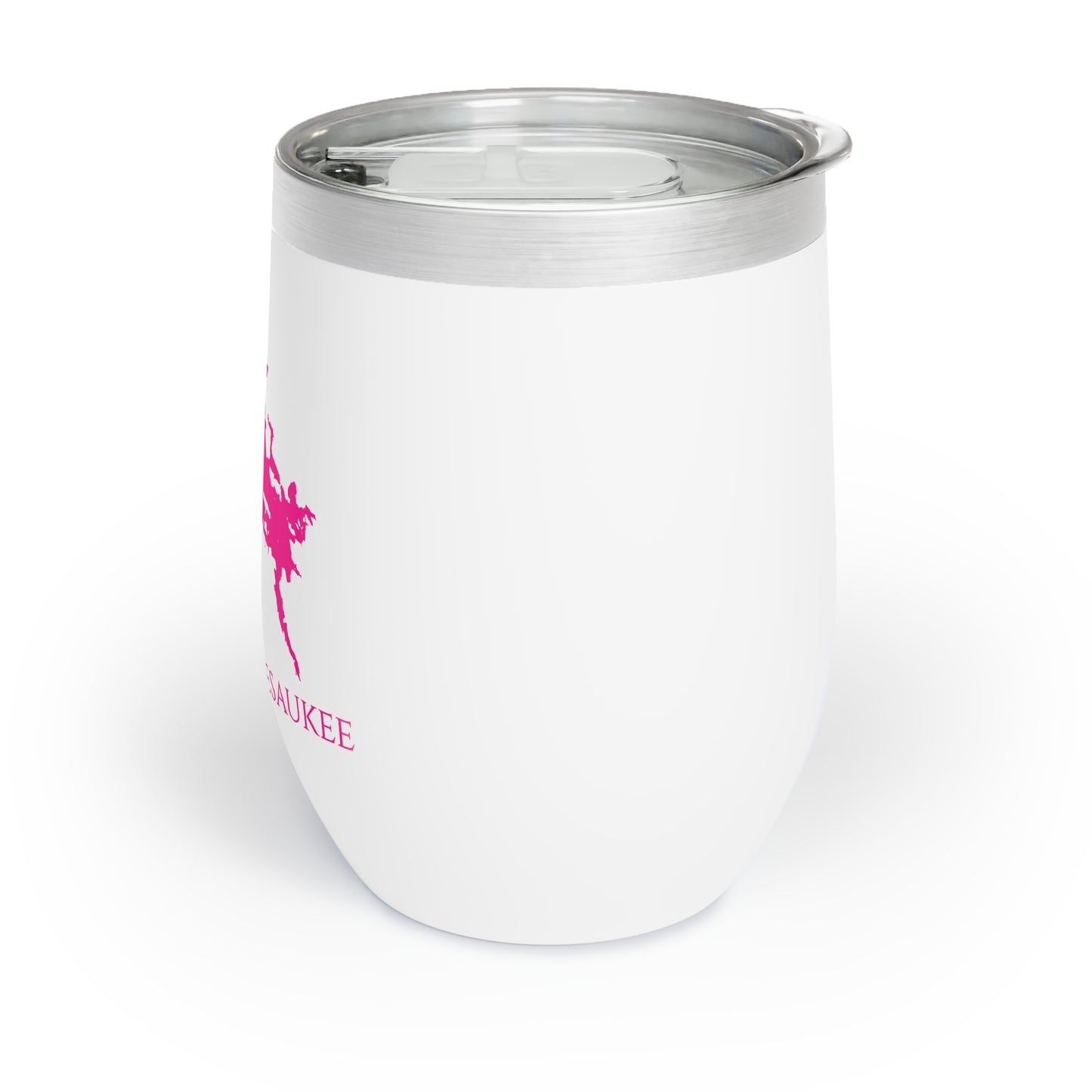 Lake Winnipesaukee, NH Wine Tumbler-Dark Pink