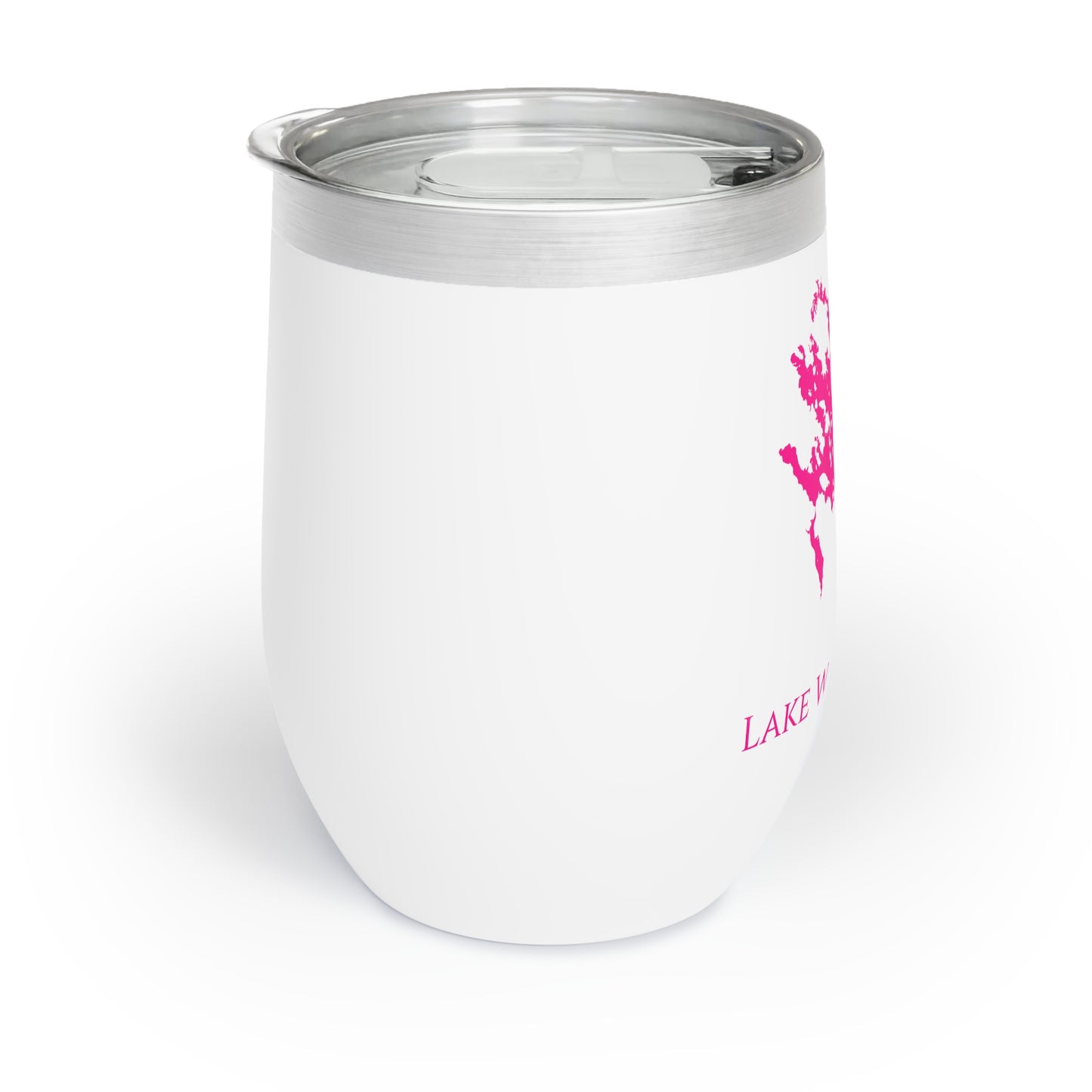 Lake Winnipesaukee, NH Wine Tumbler-Dark Pink