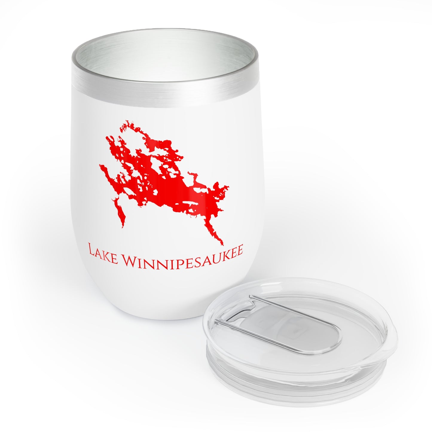 Lake Winnipesaukee, NH Wine Tumbler-Red