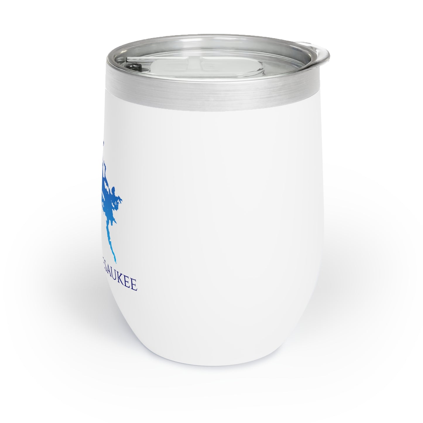 Lake Winnipesaukee, NH Wine Tumbler-Blue Gradient