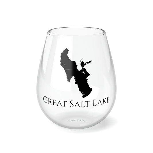 Great Salt Lake, NV Stemless Wine Glass