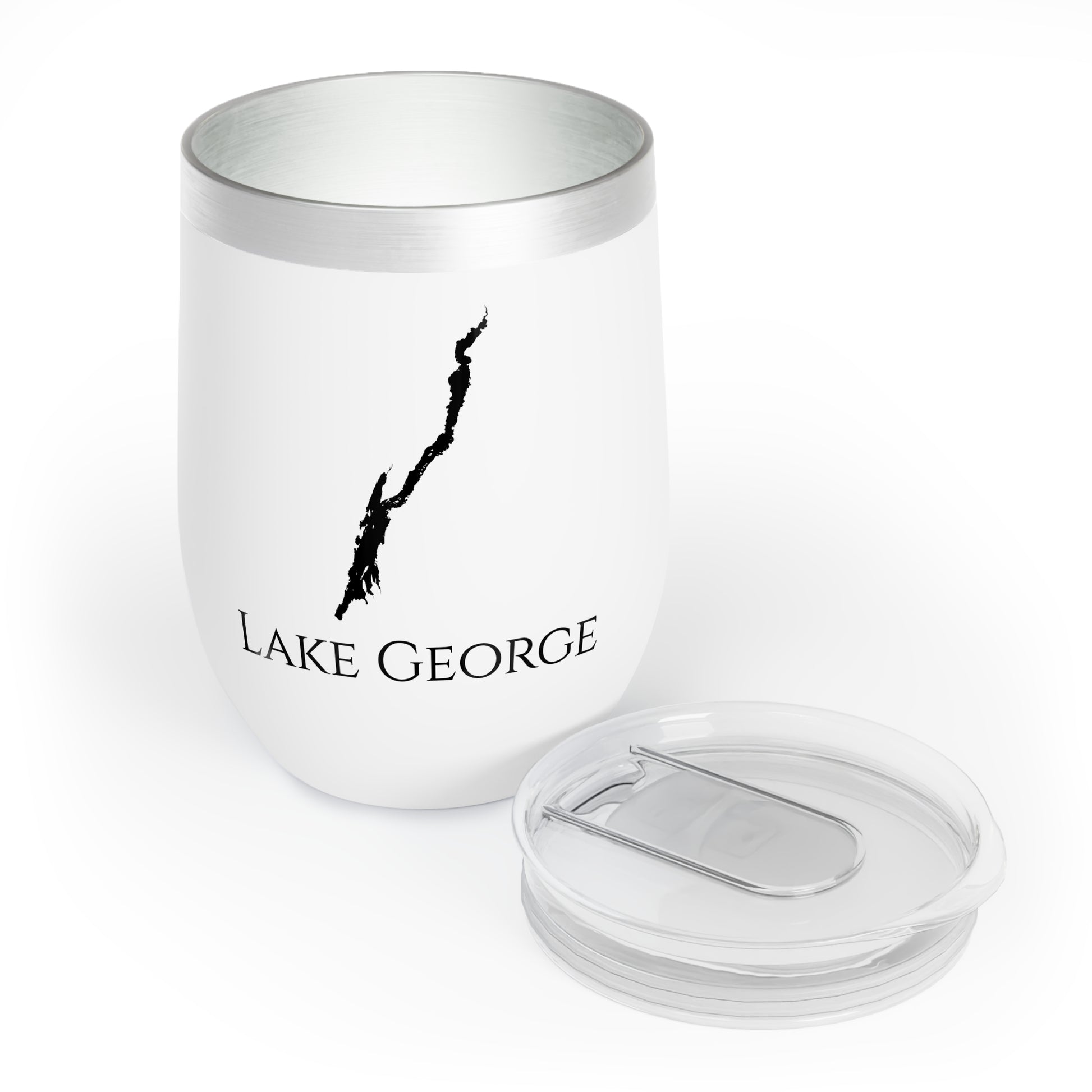 Lake George, NY Wine Tumbler Lid Off View