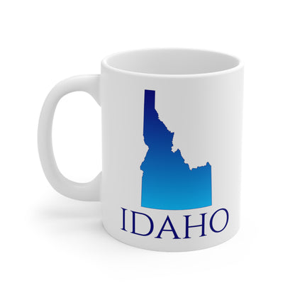 Idaho Ceramic Mug, Blue Gradient 11oz