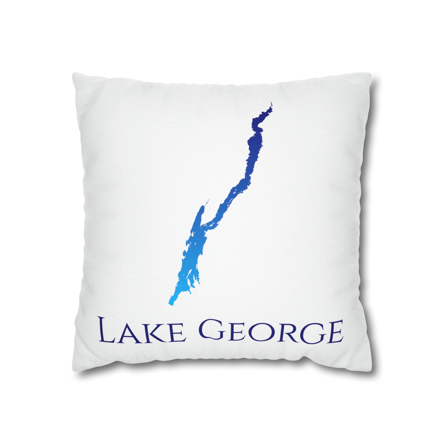 Lake George Square Pillow Case-Blue Gradient