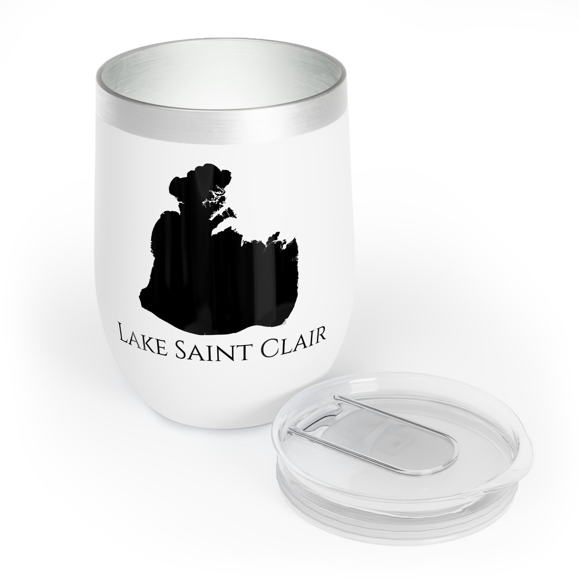 Lake Saint Clair, MI Wine Tumbler Lid Off View