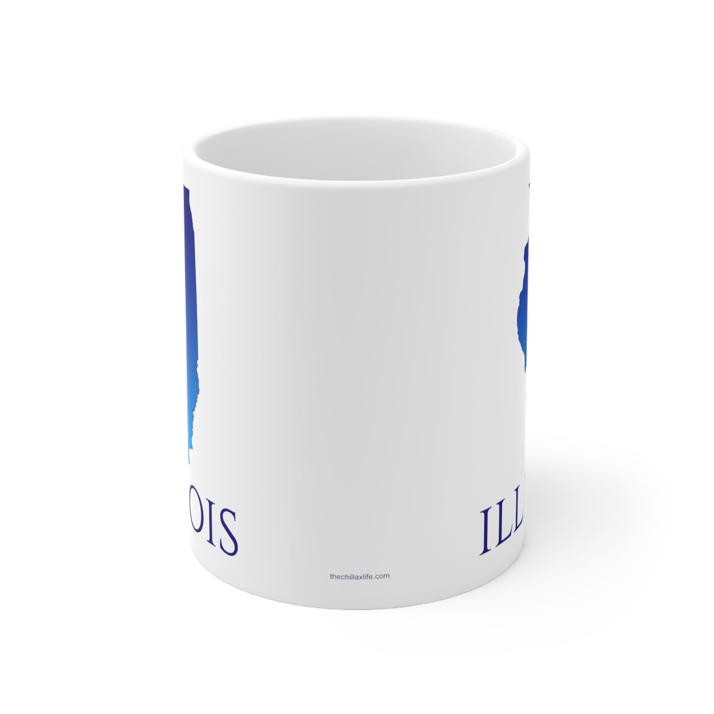 Illinois Ceramic Mug, Blue Gradient 11oz