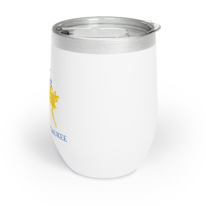 Lake Winnipesaukee, NH Wine Tumbler-Ukraine Flag Colors