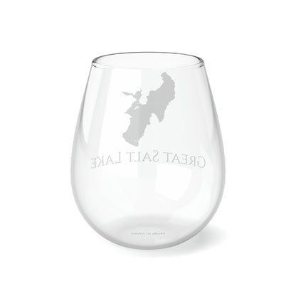 Great Salt Lake, NV Stemless Wine Glass