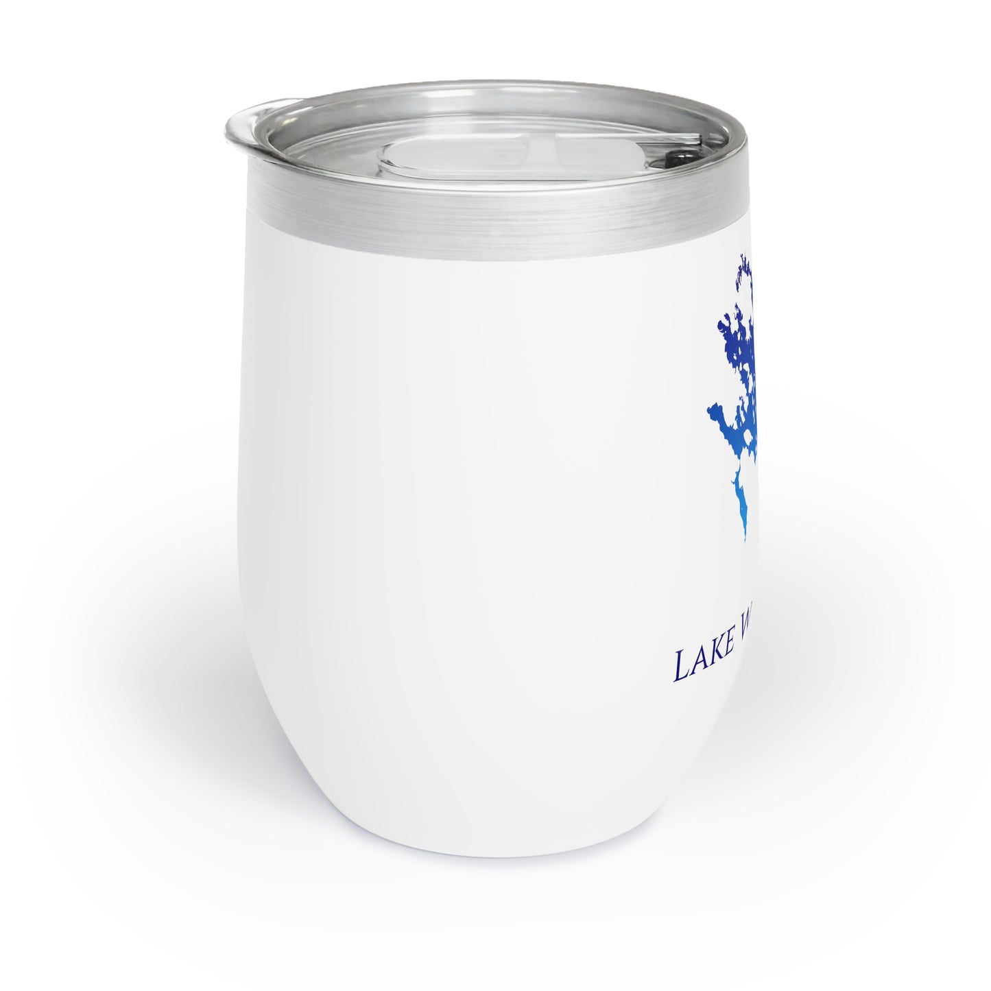 Lake Winnipesaukee, NH Wine Tumbler-Blue Gradient