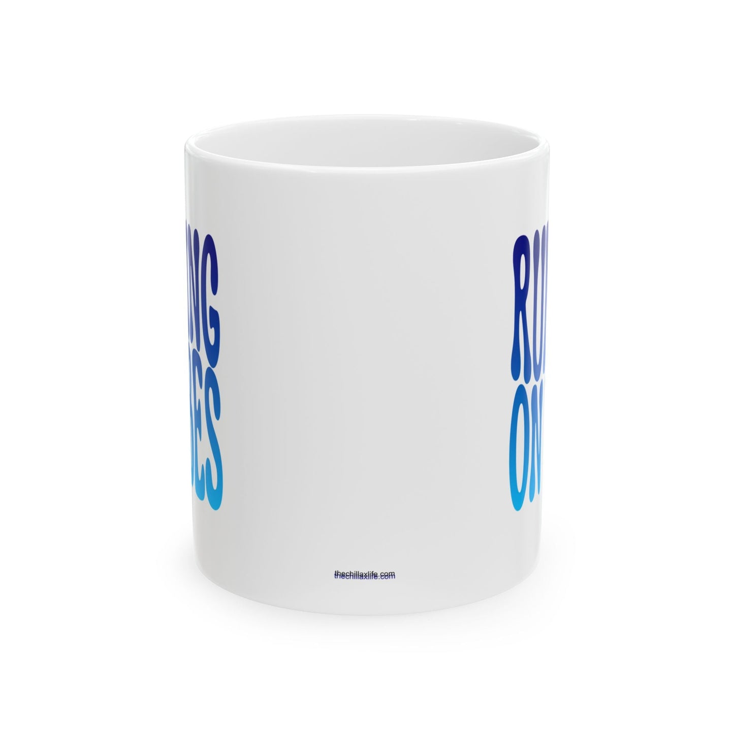 RUNNING ON VIBES Coffee Mug – Funny Gift for Family and Coworkers,  Ceramic, 11 oz