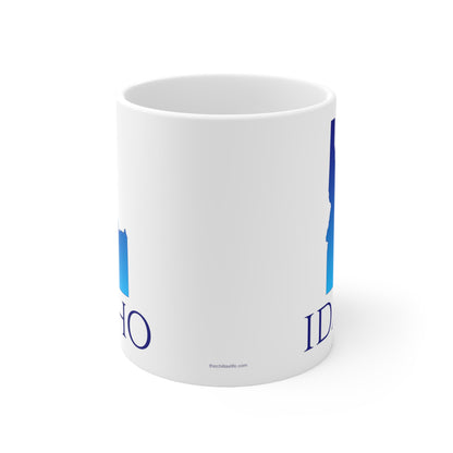 Idaho Ceramic Mug, Blue Gradient 11oz