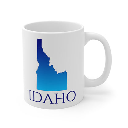 Idaho Ceramic Mug, Blue Gradient 11oz