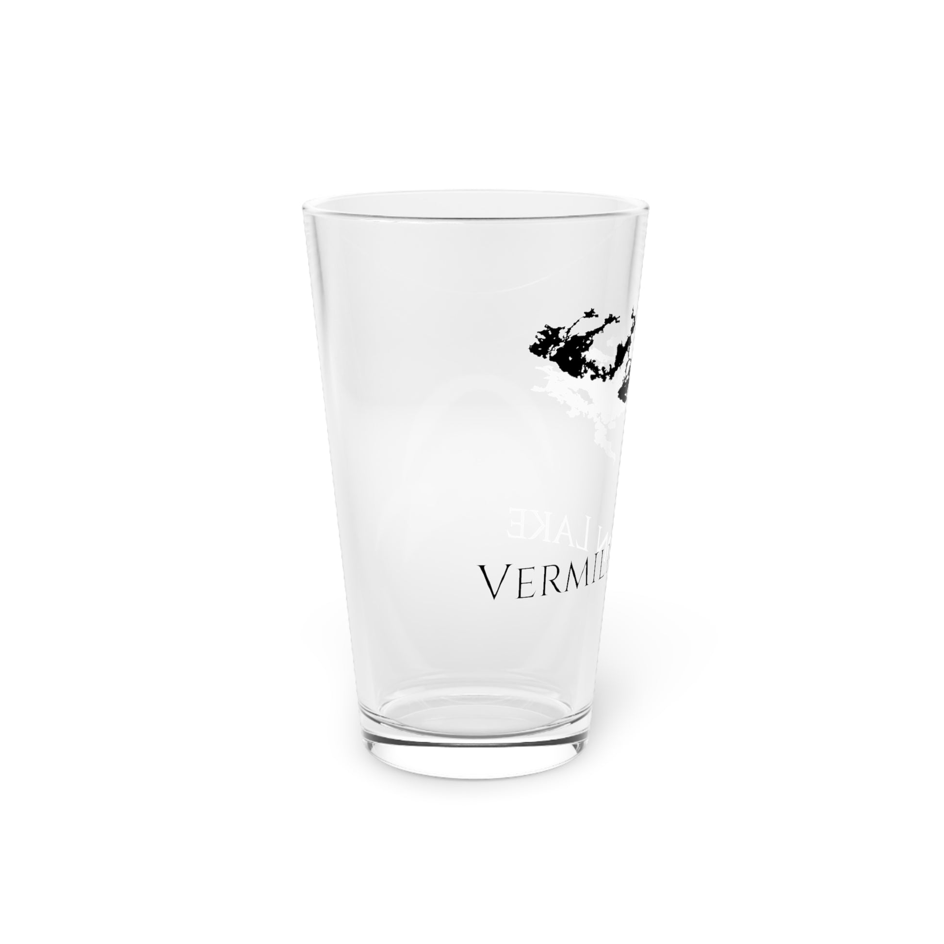 Vermilion Lake Pint Glass, 16oz Left Side View