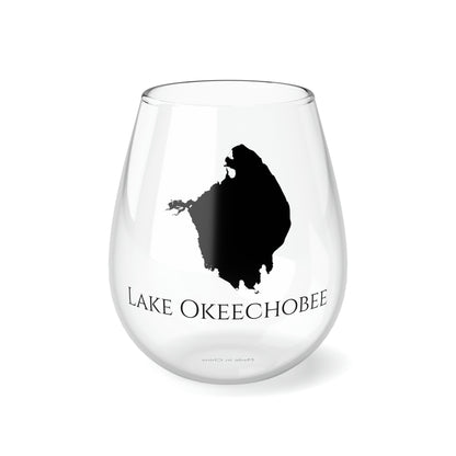 Lake Okeechobee, FL Stemless Wine Glass