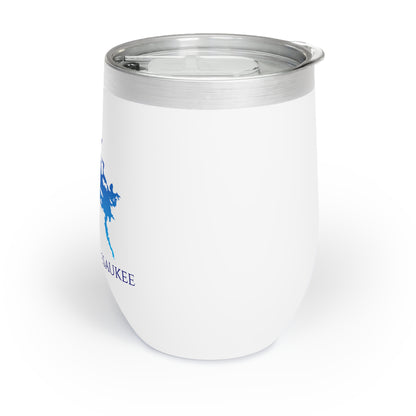 Lake Winnipesaukee, NH Wine Tumbler-Blue Gradient