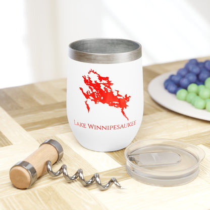 Lake Winnipesaukee, NH Wine Tumbler-Red