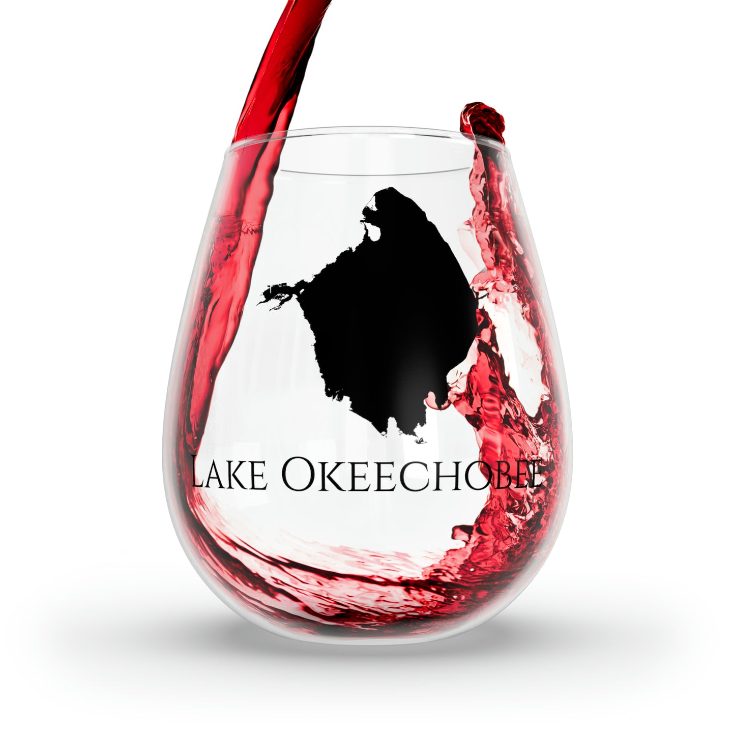 Lake Okeechobee, FL Stemless Wine Glass