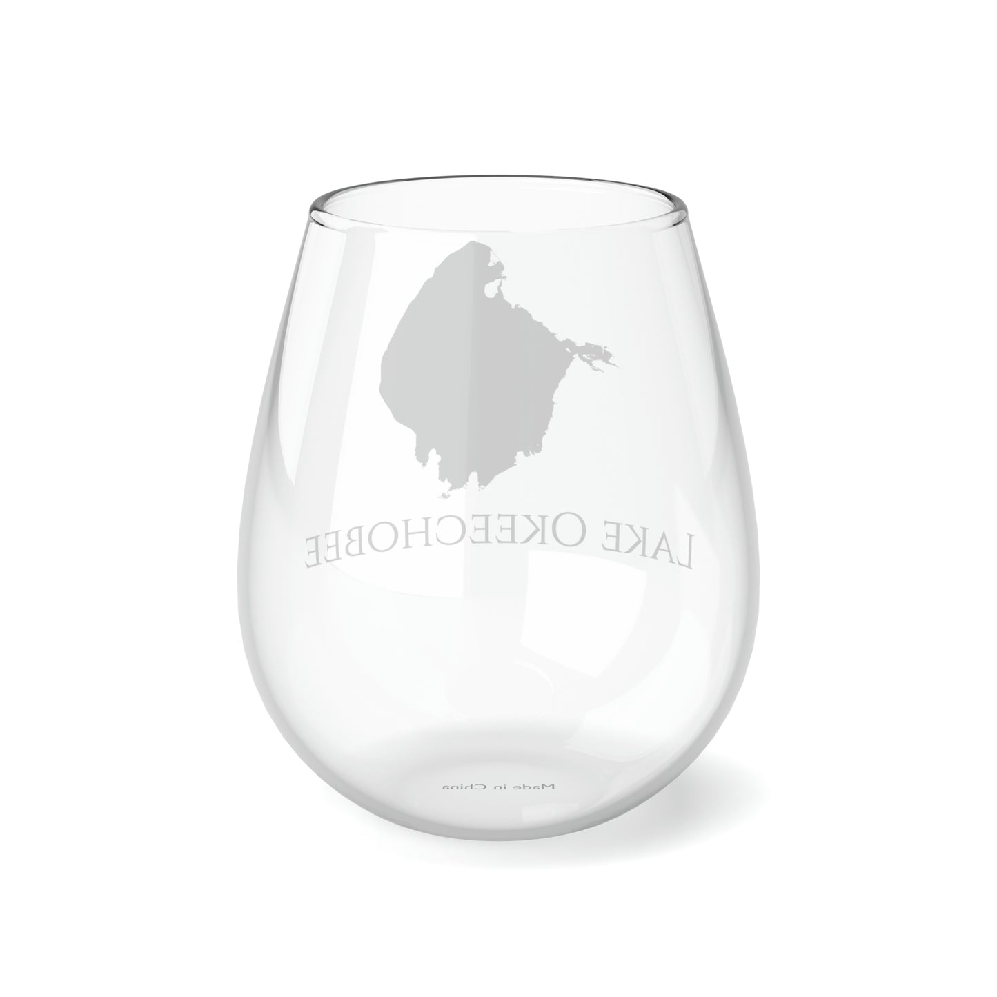 Lake Okeechobee, FL Stemless Wine Glass