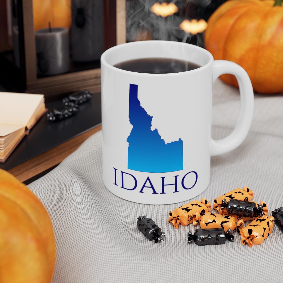 Idaho Ceramic Mug, Blue Gradient 11oz