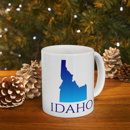 Idaho Ceramic Mug, Blue Gradient 11oz