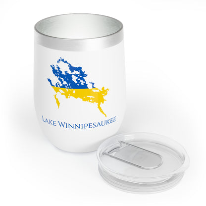 Lake Winnipesaukee, NH Wine Tumbler-Ukraine Flag Colors
