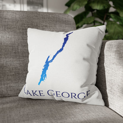 Lake George Square Pillow Case-Blue Gradient