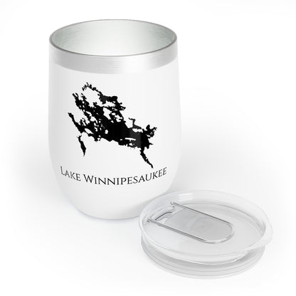 Lake Winnipesaukee, NH Wine Tumbler Lid Off View