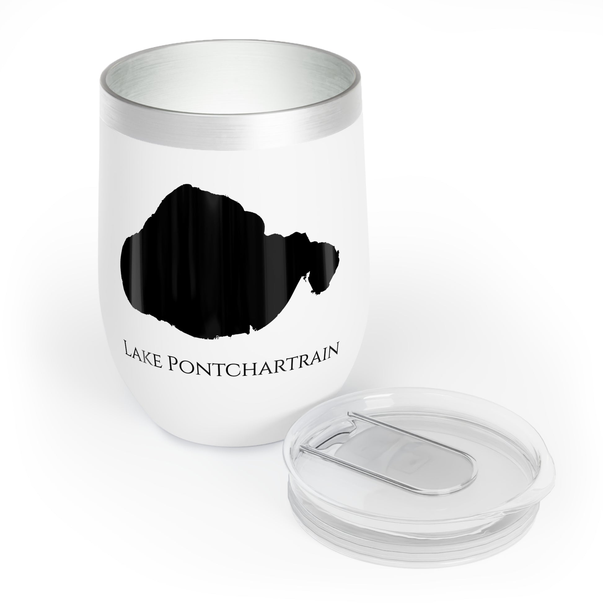 Lake Pontchartrain, MS Wine Tumbler Lid Off View