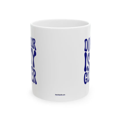 DOG HAIR IS MY GLITTER Coffee Mug – Funny Gift for Family and Coworkers, Navy, Ceramic, 11 oz