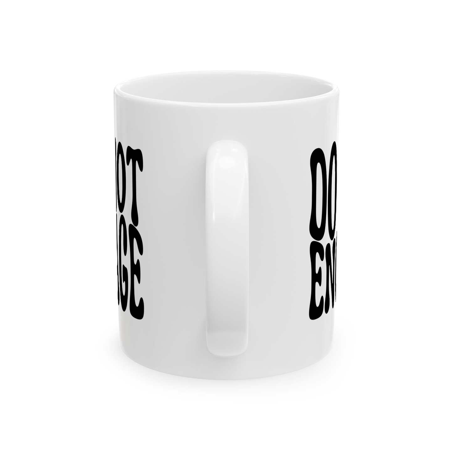 variant_image_id:68 DO NOT ENGAGE Coffee Mug - Funny Gift for Family and Coworkers, Ceramic, 11 oz Black image 2