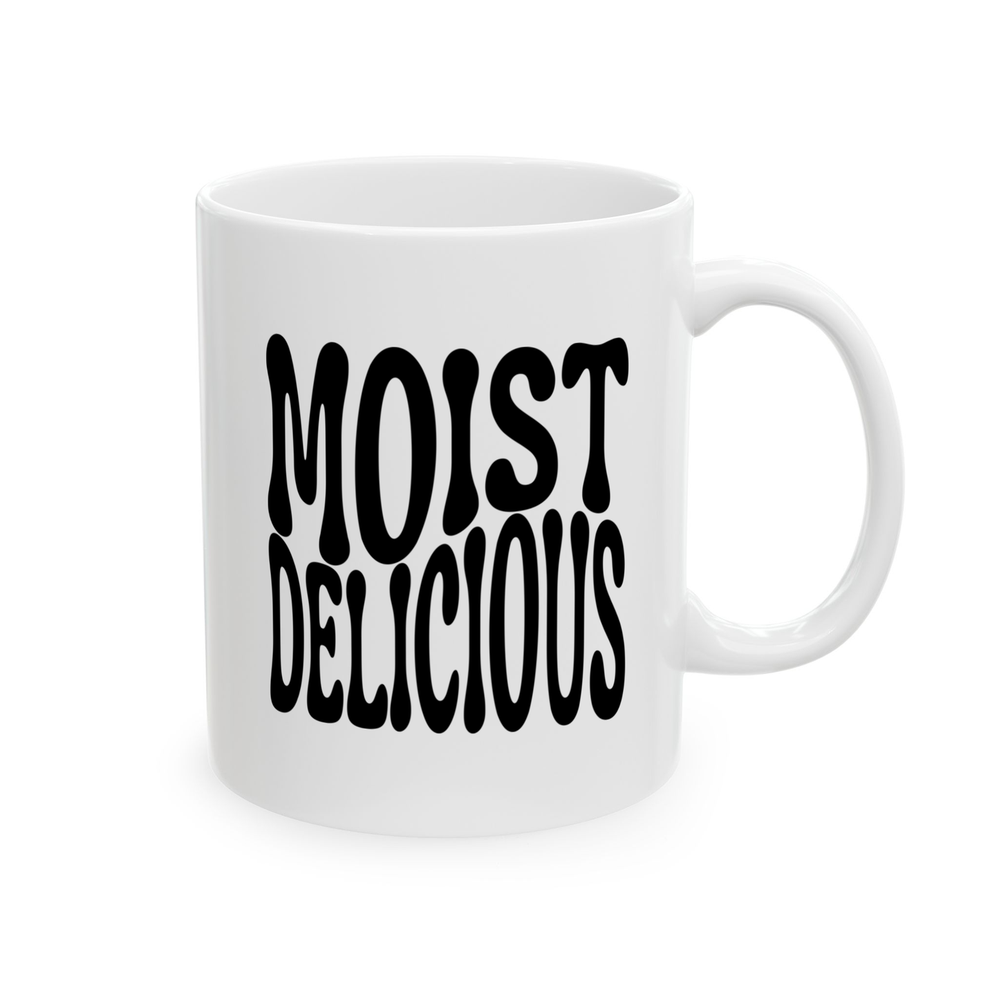 variant_image_id:1 Moist Delicious White Ceramic Mug, 11 oz Black image 1