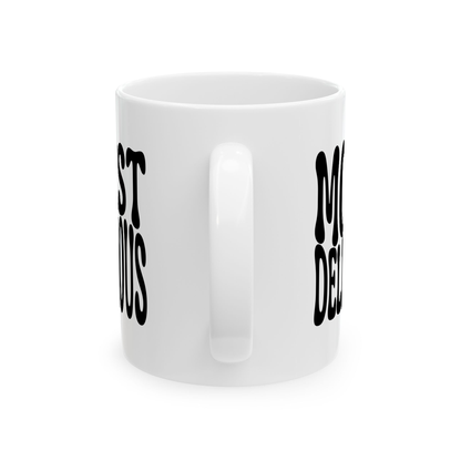 variant_image_id:2 Moist Delicious White Ceramic Mug, 11 oz Black image 2