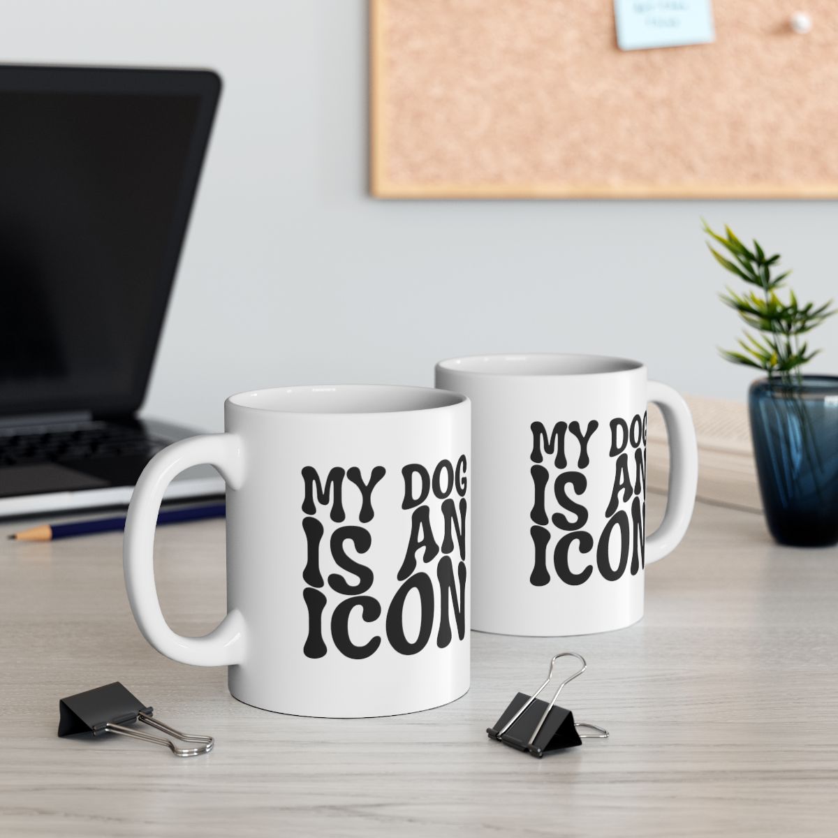 MY_DOG_IS_AN_ICON - Two at Desk