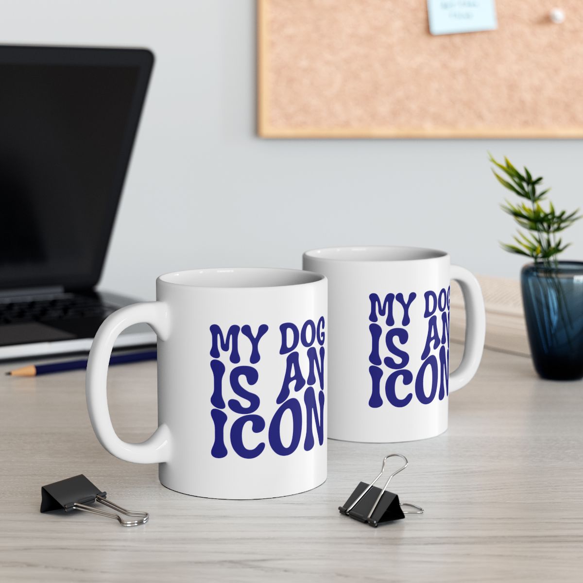 MY_DOG_IS_AN_ICON - Two at Desk