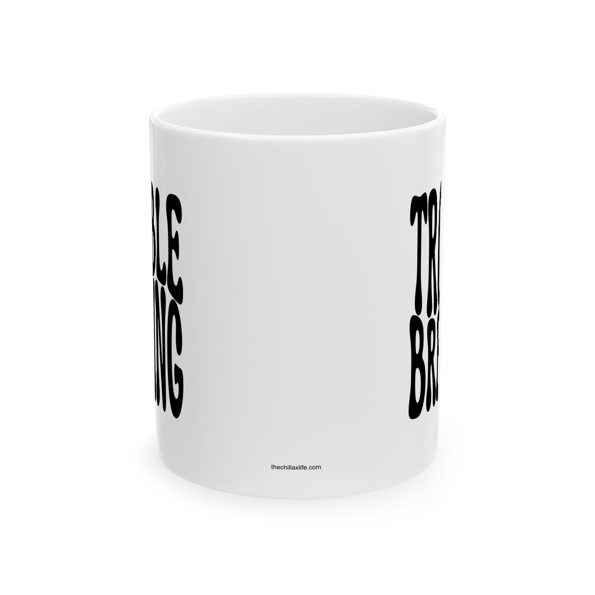 variant_image_id:130 TROUBLE BREWING Coffee Mug - Funny Gift for Family and Coworkers, Ceramic Black image 4