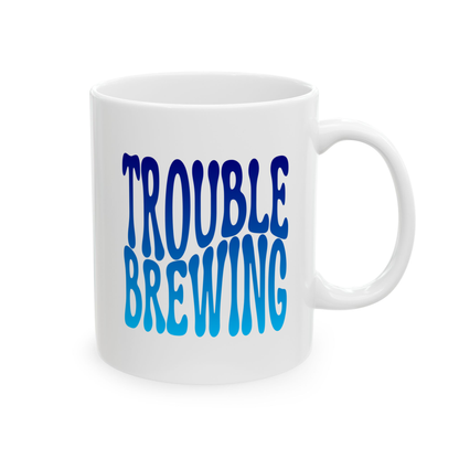 variant_image_id:157 TROUBLE BREWING Coffee Mug - Funny Gift for Family and Coworkers, Ceramic Blue Gradient image 1