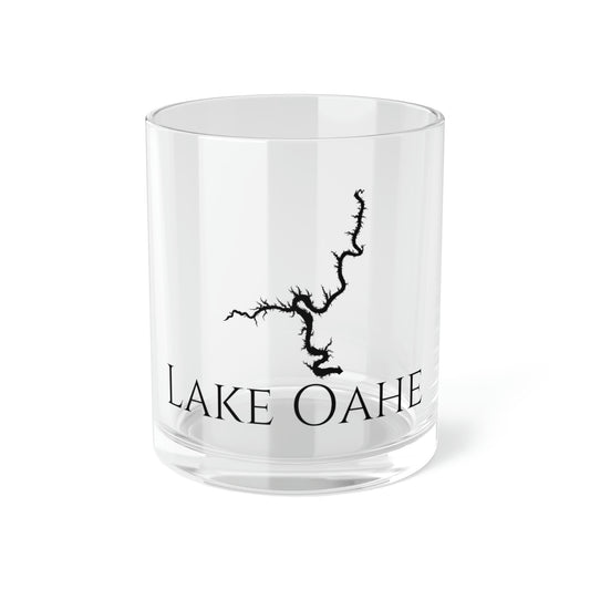 Lake Oahe Bar Glass, South Dakota lake gift - 10oz Front View