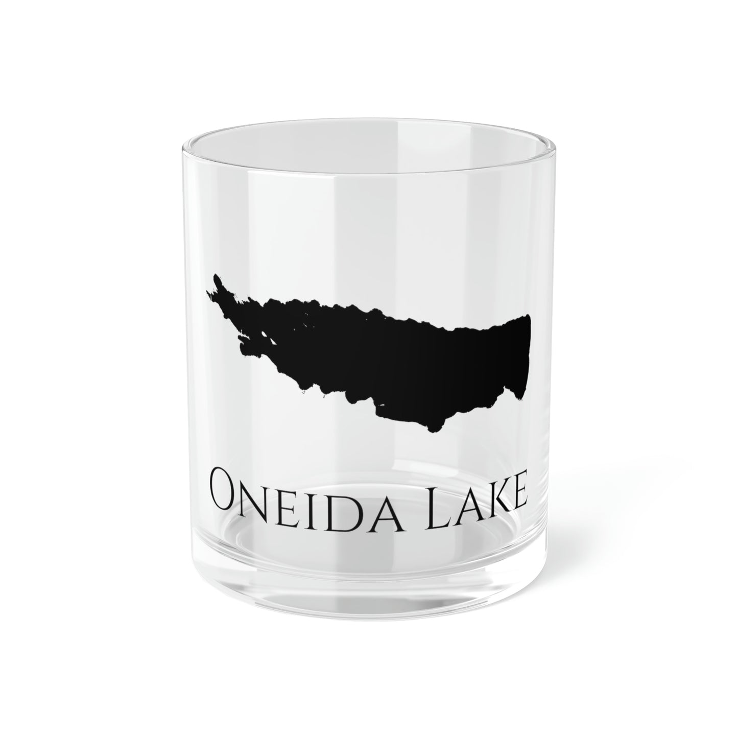 Oneida Lake Bar Glass, New York lake gift - 10oz Front View