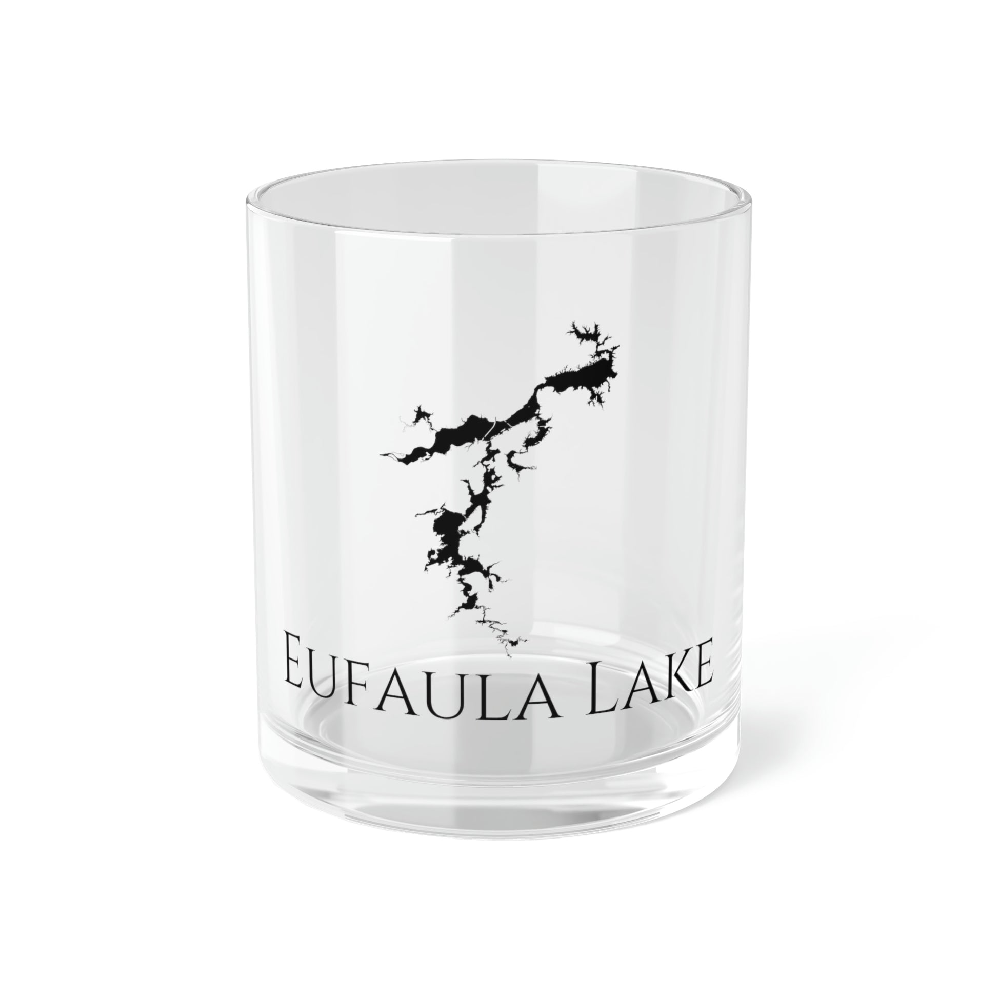 Eufaula Lake Bar Glass, Oklahoma lake gift - 10oz Front View