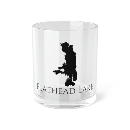 Flathead Lake Bar Glass, Montana lake gift - 10oz Front View