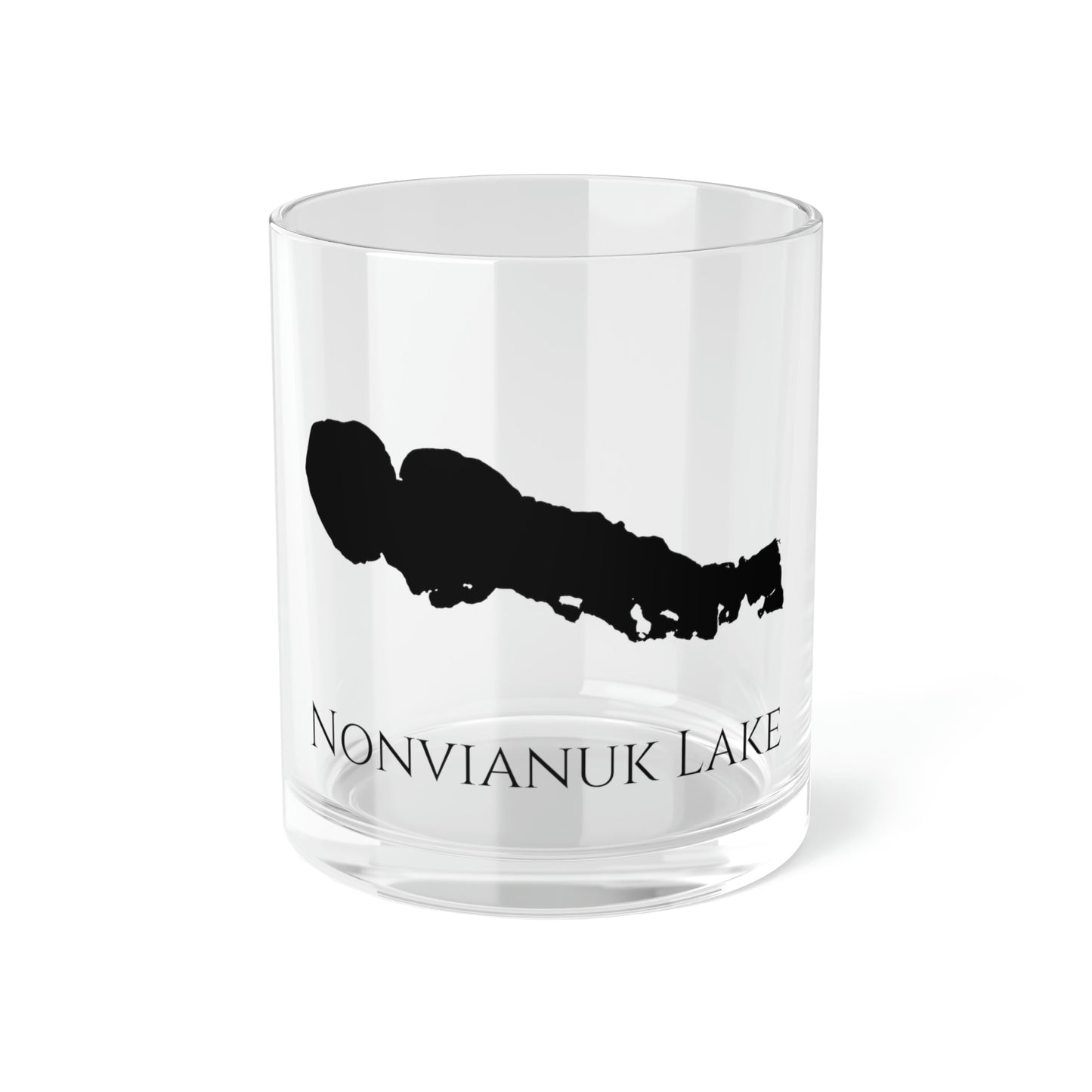 Nonvianuk Lake Bar Glass, Alaska lake gift - 10oz Front View