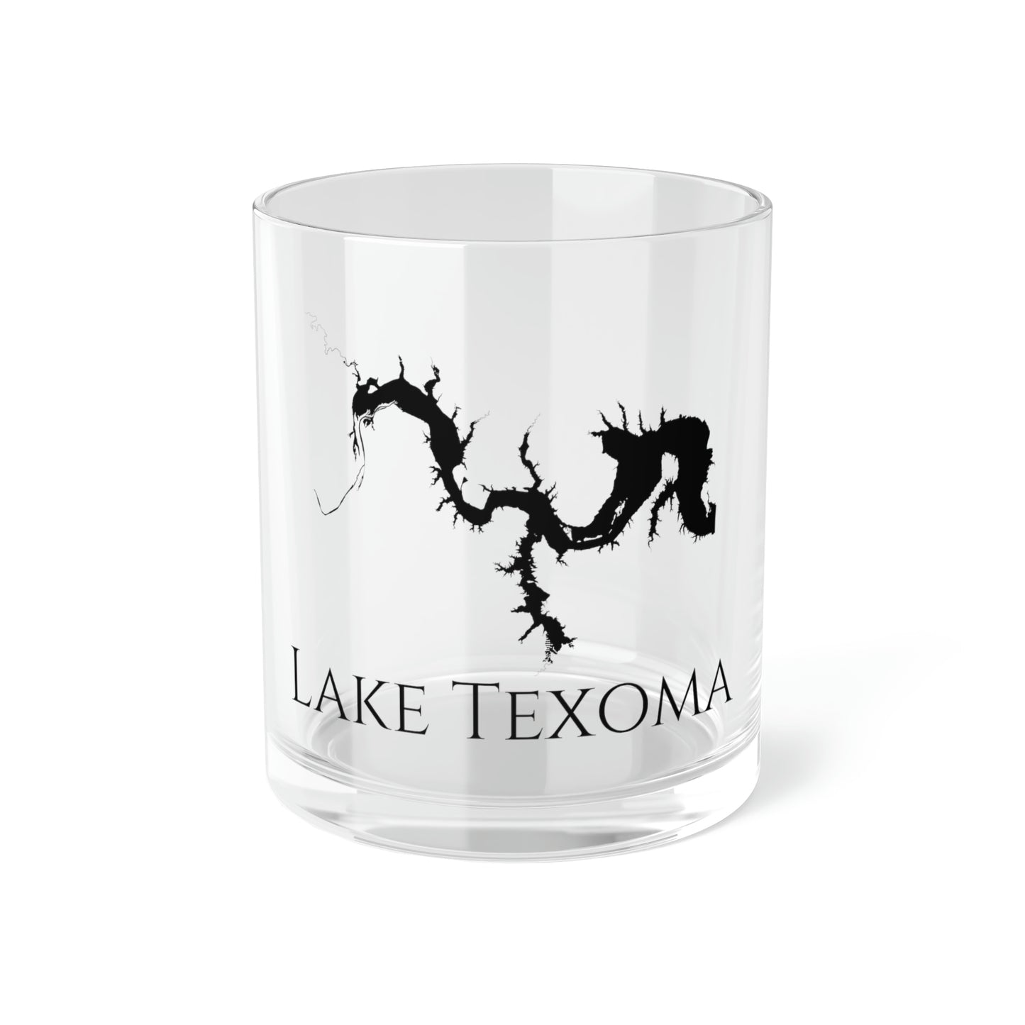 Lake Texoma Bar Glass, Texas lake gift - 10oz Front View