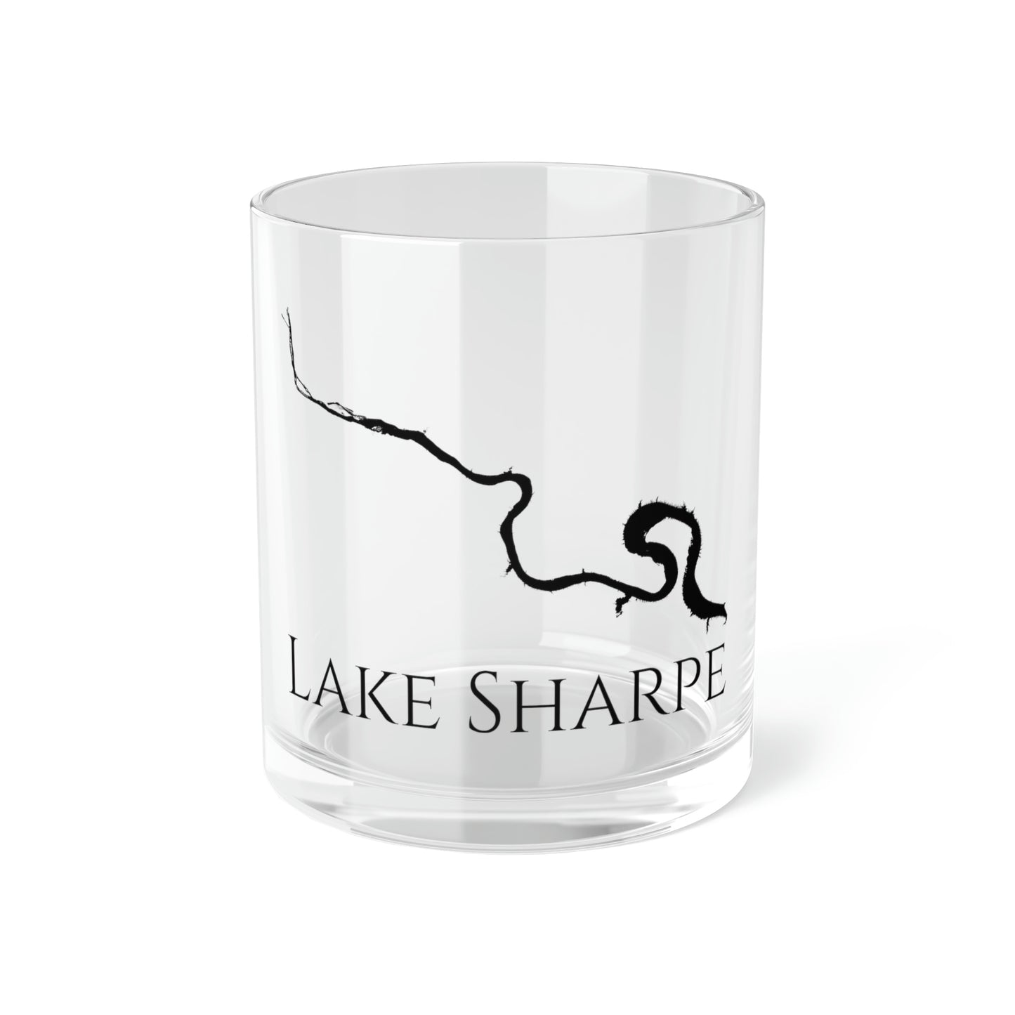 Lake Sharpe Bar Glass, South Dakota lake gift - 10oz Front View