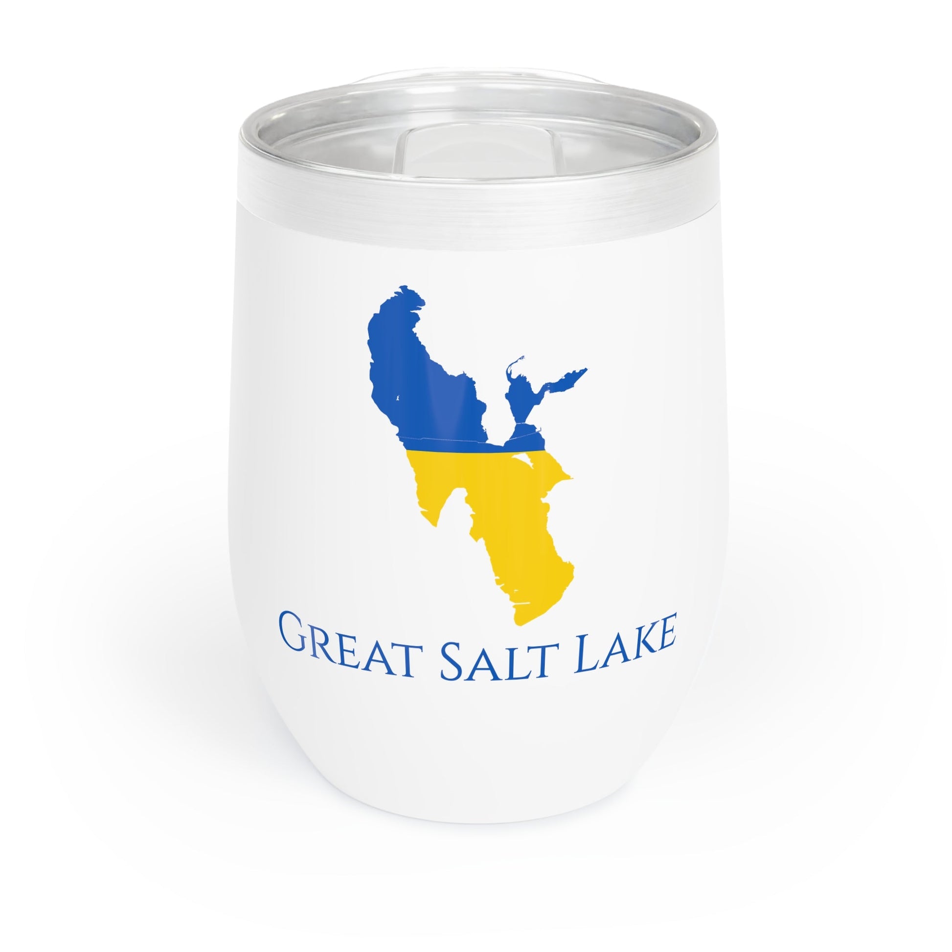 Great Salt Lake, NV Wine Tumbler-Ukraine Flag Colors