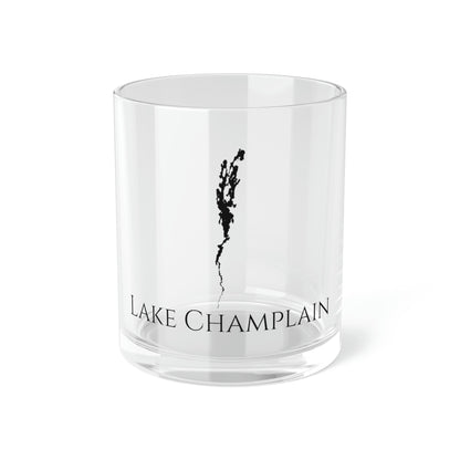 Lake Champlain Bar Glass, Vermont lake gift - 10oz Front View