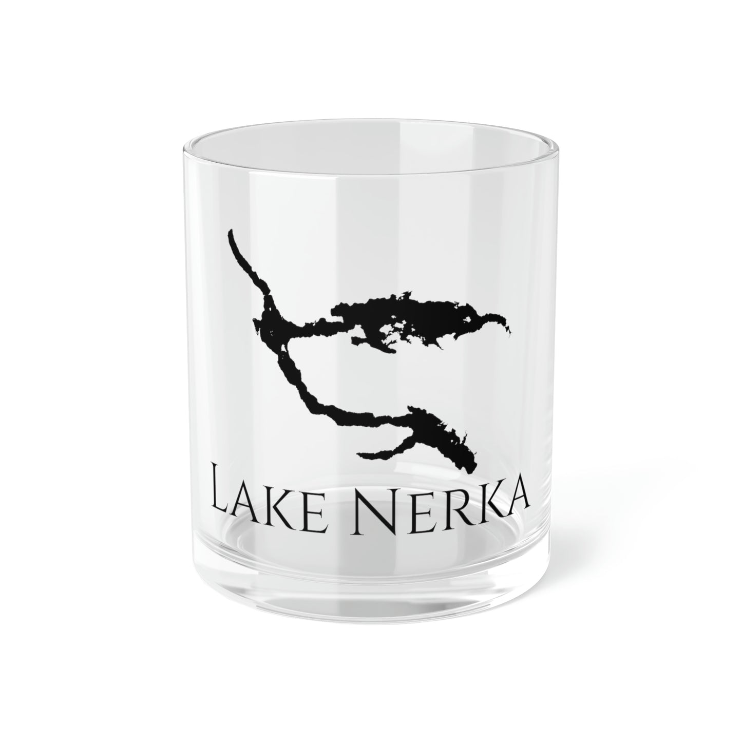 Lake Nerka Bar Glass, Alaska lake gift - 10oz Front View