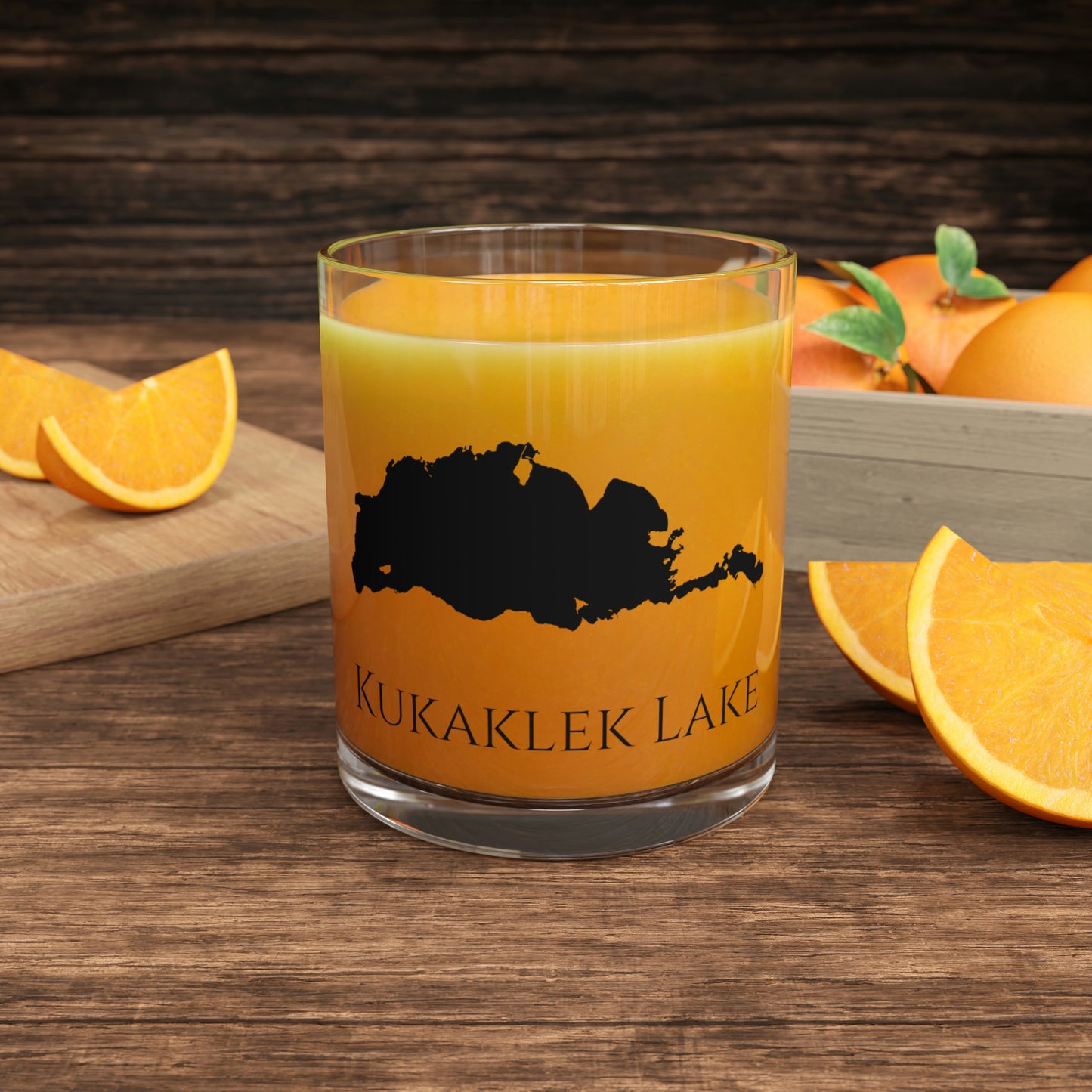 Kukaklek Lake Bar Glass, Alaska lake gift - 10oz Orange Juice View