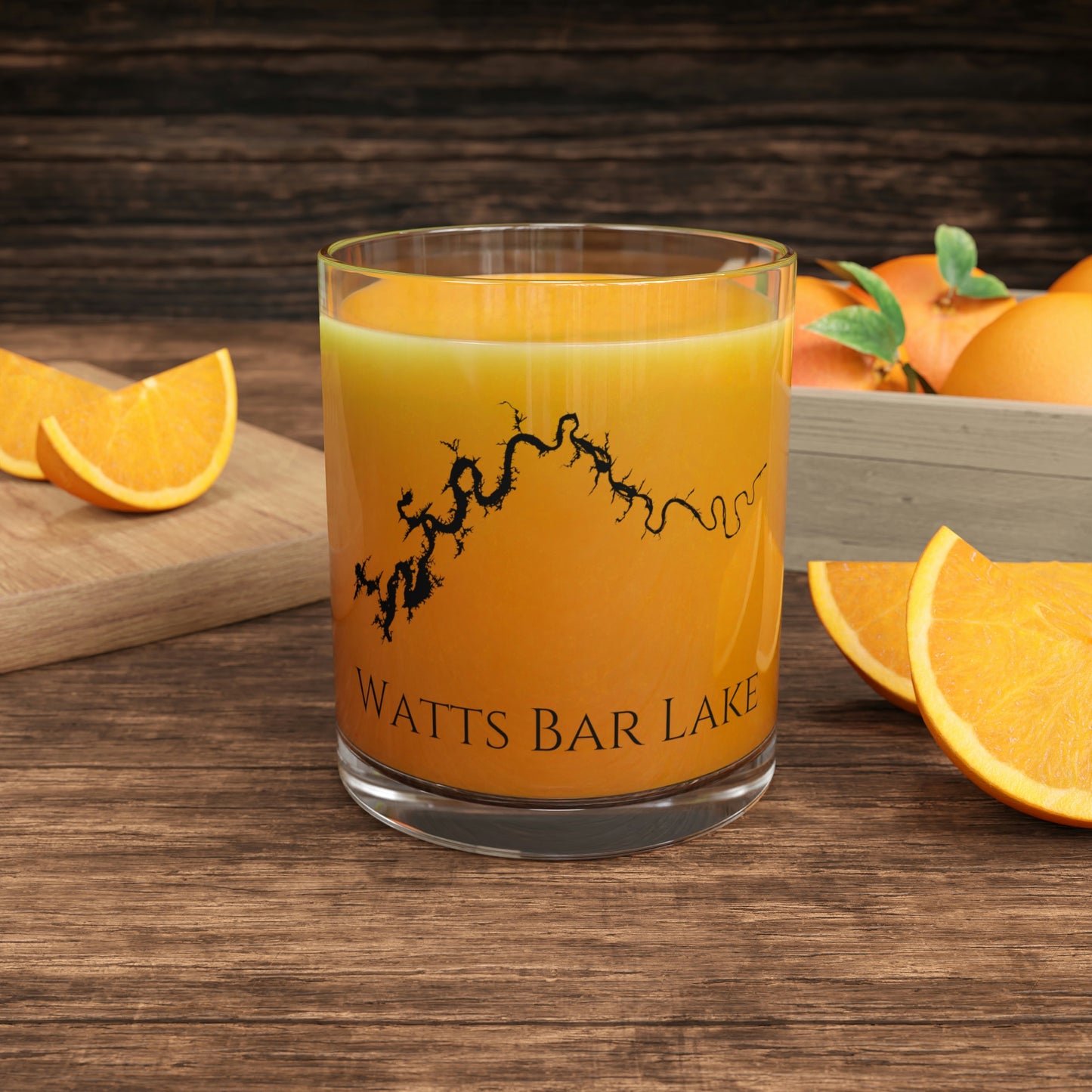 Watts Bar Lake Bar Glass, Tennessee lake gift - 10oz Orange Juice View