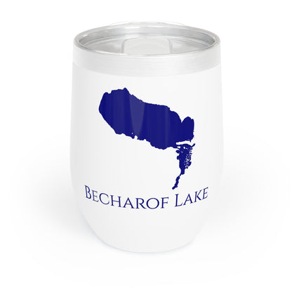 Becharof Lake, AK Wine Tumbler-Black-Navy