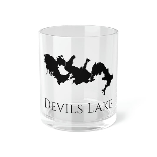 Devils Lake Bar Glass, North Dakota lake gift - 10oz Front View